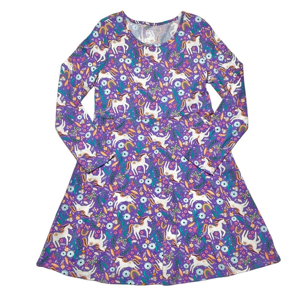 Wonder Nation XL 14/16 plus unicorn dress purple